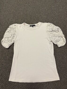 Generation Love White Puff Lace Sleeve Tee